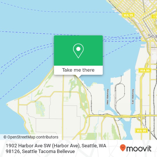Mapa de 1902 Harbor Ave SW (Harbor Ave), Seattle, WA 98126