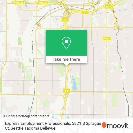 Mapa de Express Employment Professionals, 5821 S Sprague Ct