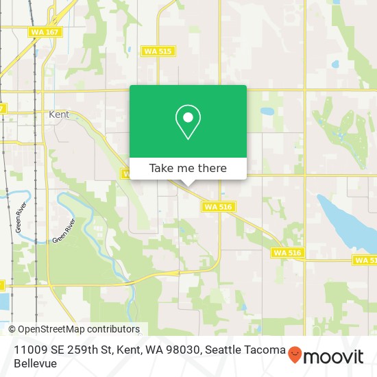 Mapa de 11009 SE 259th St, Kent, WA 98030