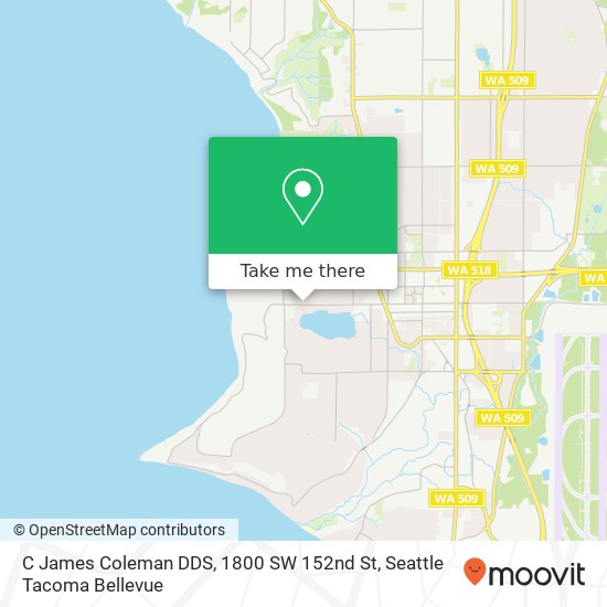 C James Coleman DDS, 1800 SW 152nd St map