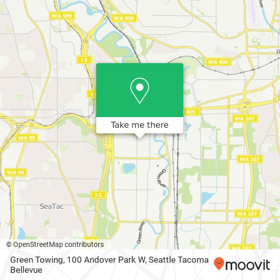 Mapa de Green Towing, 100 Andover Park W