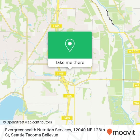 Mapa de Evergreenhealth Nutrition Services, 12040 NE 128th St