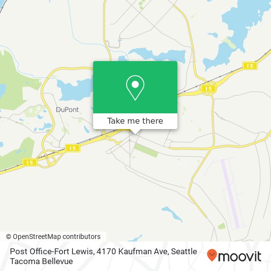 Mapa de Post Office-Fort Lewis, 4170 Kaufman Ave