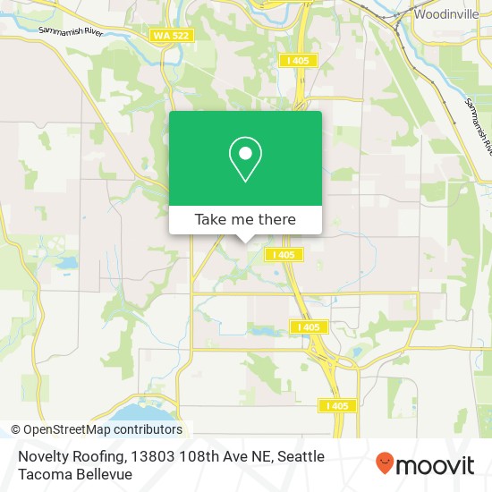 Mapa de Novelty Roofing, 13803 108th Ave NE