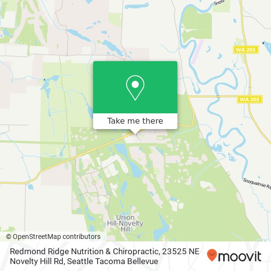 Redmond Ridge Nutrition & Chiropractic, 23525 NE Novelty Hill Rd map