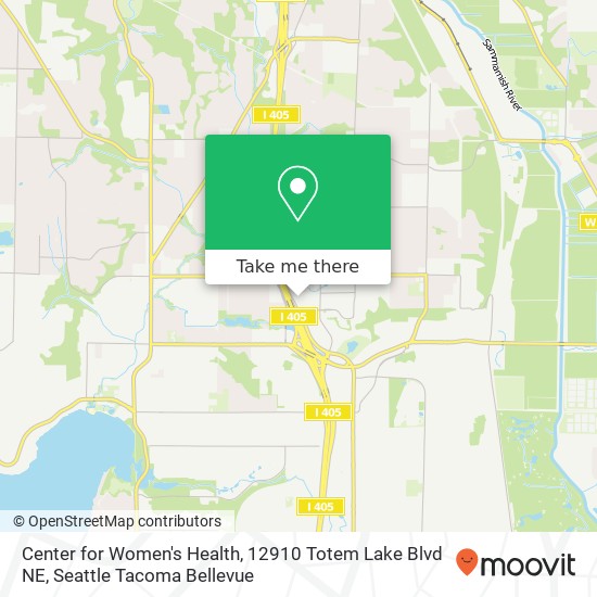 Mapa de Center for Women's Health, 12910 Totem Lake Blvd NE