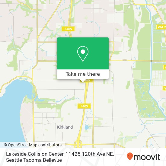 Lakeside Collision Center, 11425 120th Ave NE map