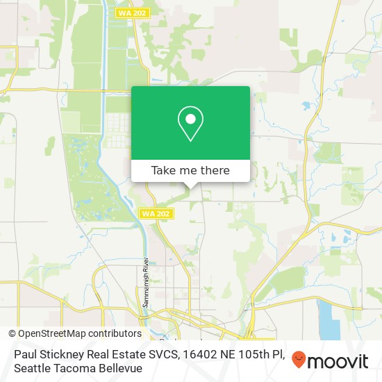 Mapa de Paul Stickney Real Estate SVCS, 16402 NE 105th Pl