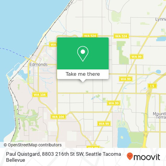 Mapa de Paul Quistgard, 8803 216th St SW