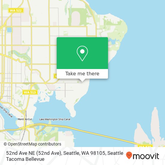 Mapa de 52nd Ave NE (52nd Ave), Seattle, WA 98105