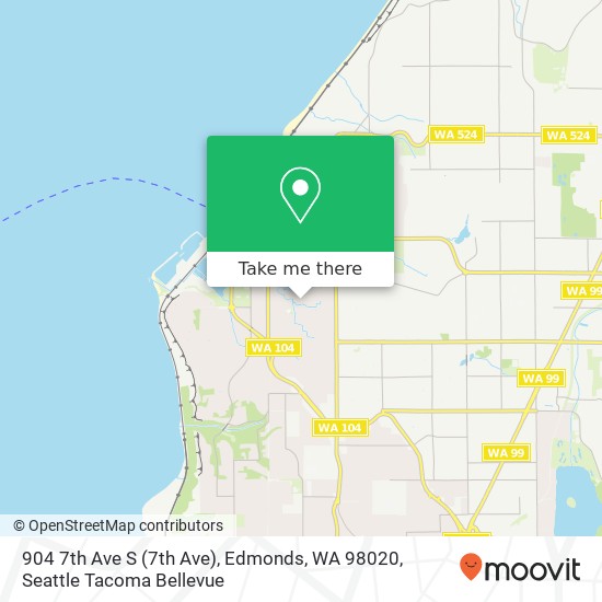 Mapa de 904 7th Ave S (7th Ave), Edmonds, WA 98020