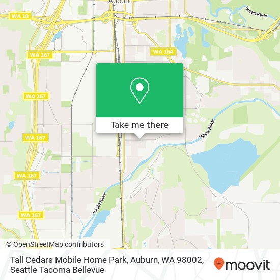 Mapa de Tall Cedars Mobile Home Park, Auburn, WA 98002