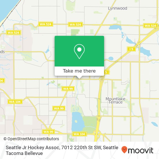 Mapa de Seattle Jr Hockey Assoc, 7012 220th St SW