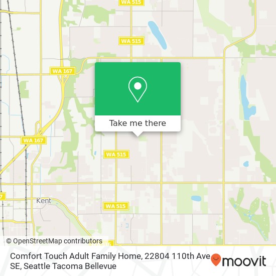 Comfort Touch Adult Family Home, 22804 110th Ave SE map