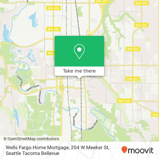 Mapa de Wells Fargo Home Mortgage, 204 W Meeker St