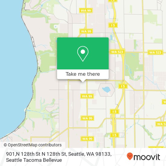 Mapa de 901,N 128th St N 128th St, Seattle, WA 98133