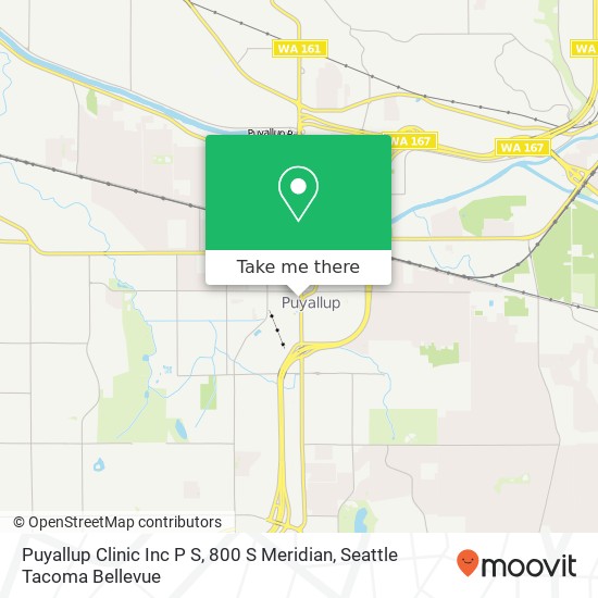 Puyallup Clinic Inc P S, 800 S Meridian map