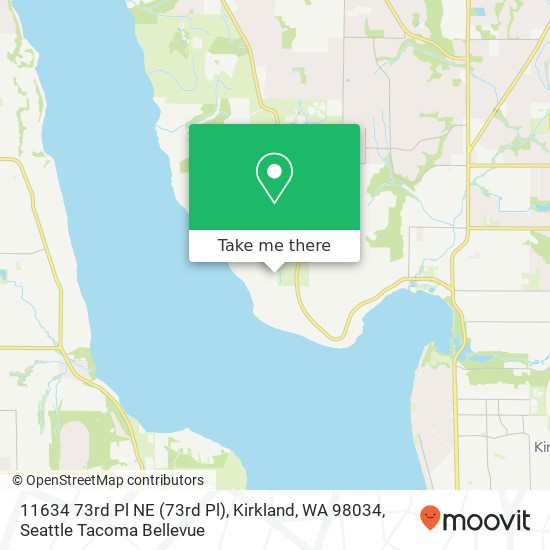 Mapa de 11634 73rd Pl NE (73rd Pl), Kirkland, WA 98034