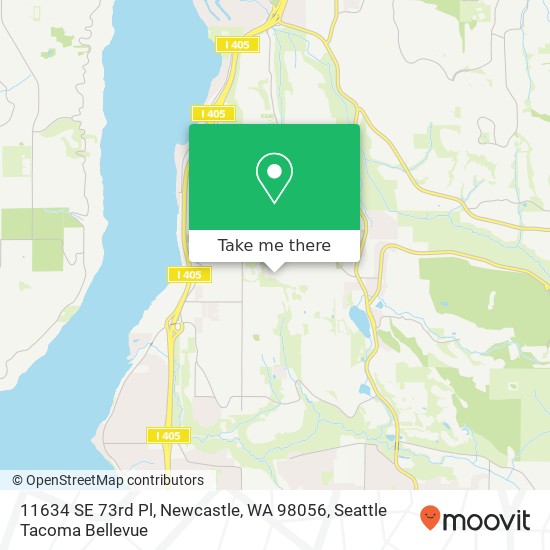 Mapa de 11634 SE 73rd Pl, Newcastle, WA 98056