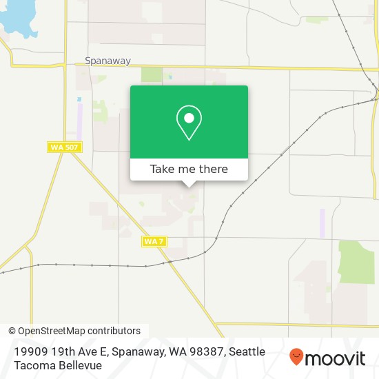 Mapa de 19909 19th Ave E, Spanaway, WA 98387