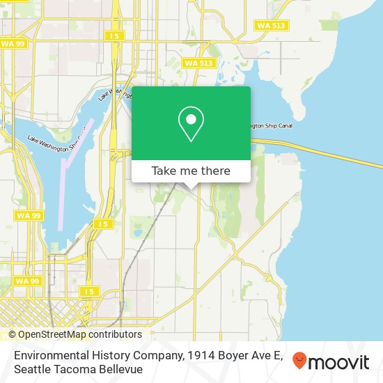 Mapa de Environmental History Company, 1914 Boyer Ave E