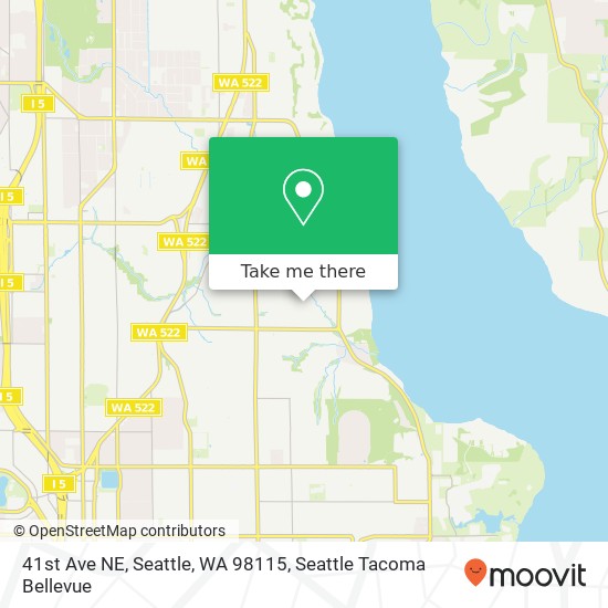 Mapa de 41st Ave NE, Seattle, WA 98115