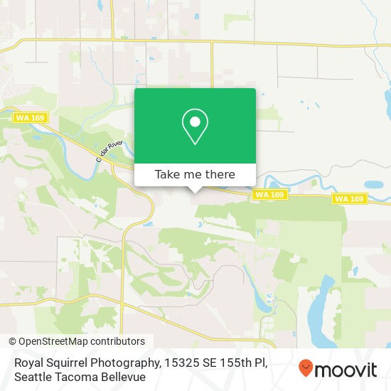 Mapa de Royal Squirrel Photography, 15325 SE 155th Pl