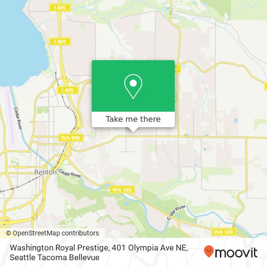 Mapa de Washington Royal Prestige, 401 Olympia Ave NE