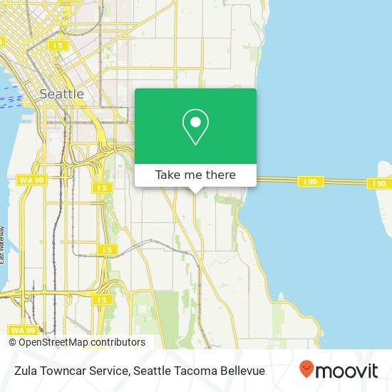 Zula Towncar Service map