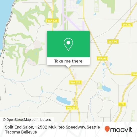 Mapa de Split End Salon, 12502 Mukilteo Speedway