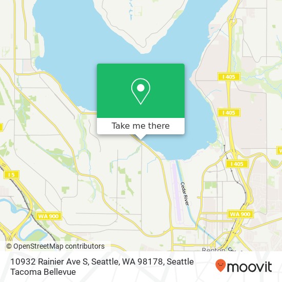 Mapa de 10932 Rainier Ave S, Seattle, WA 98178