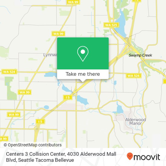 Mapa de Centers 3 Collision Center, 4030 Alderwood Mall Blvd