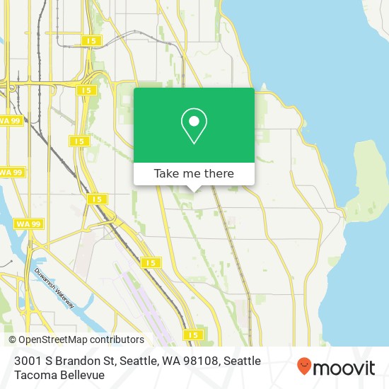 3001 S Brandon St, Seattle, WA 98108 map