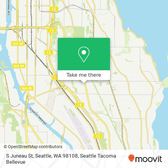 Mapa de S Juneau St, Seattle, WA 98108