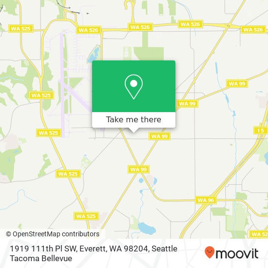 Mapa de 1919 111th Pl SW, Everett, WA 98204