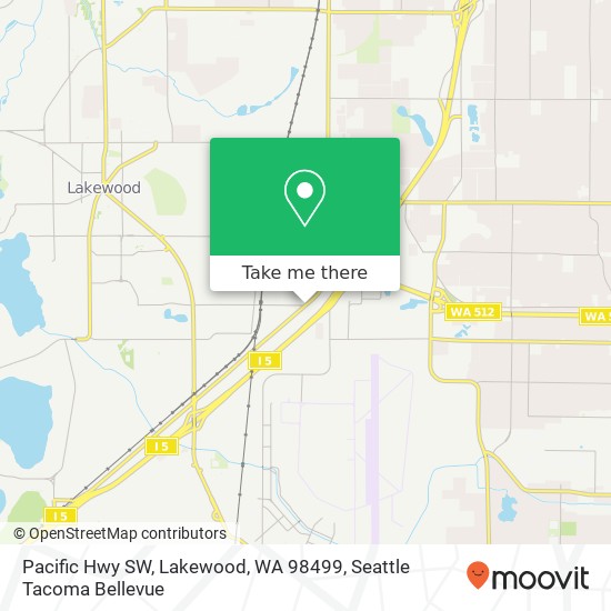 Pacific Hwy SW, Lakewood, WA 98499 map