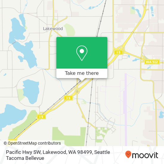 Pacific Hwy SW, Lakewood, WA 98499 map