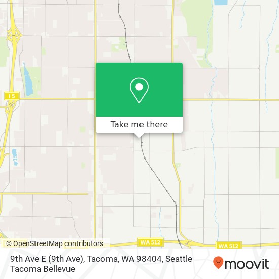 Mapa de 9th Ave E (9th Ave), Tacoma, WA 98404