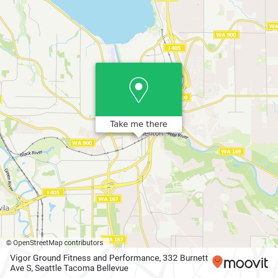 Mapa de Vigor Ground Fitness and Performance, 332 Burnett Ave S