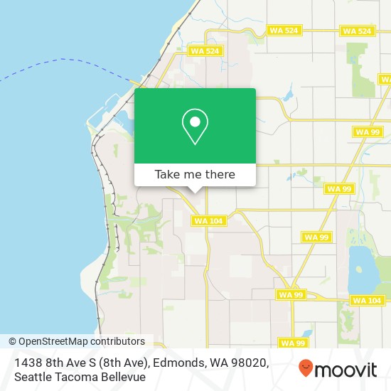 Mapa de 1438 8th Ave S (8th Ave), Edmonds, WA 98020