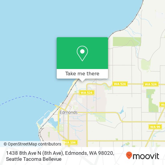 Mapa de 1438 8th Ave N (8th Ave), Edmonds, WA 98020