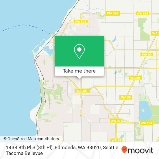 Mapa de 1438 8th Pl S (8th Pl), Edmonds, WA 98020