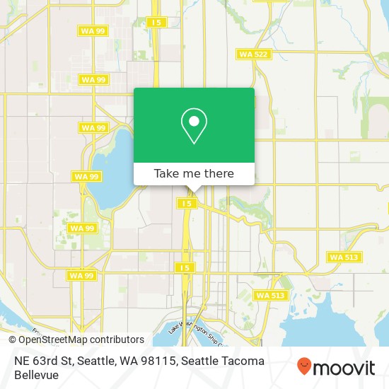 Mapa de NE 63rd St, Seattle, WA 98115