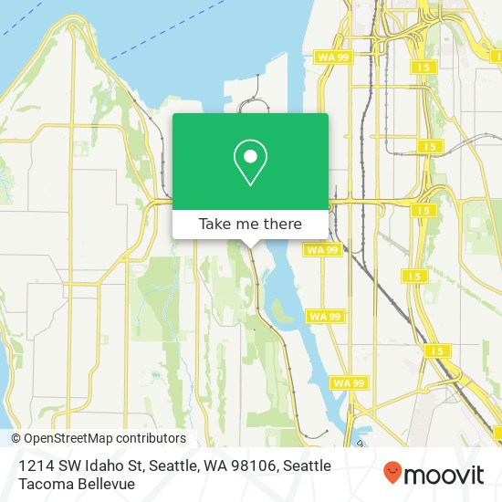 Mapa de 1214 SW Idaho St, Seattle, WA 98106