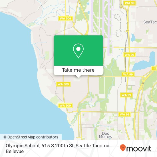 Mapa de Olympic School, 615 S 200th St