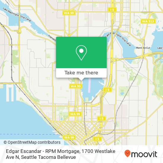 Mapa de Edgar Escandar - RPM Mortgage, 1700 Westlake Ave N