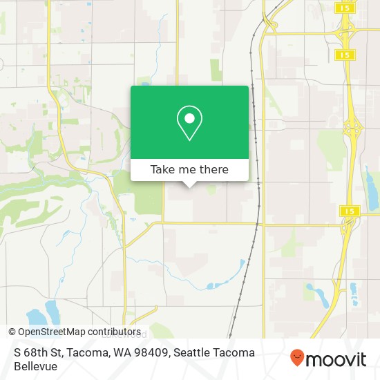 S 68th St, Tacoma, WA 98409 map