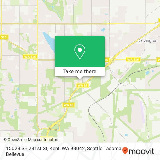 Mapa de 15028 SE 281st St, Kent, WA 98042