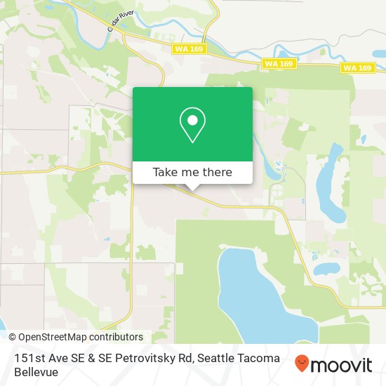 151st Ave SE & SE Petrovitsky Rd map