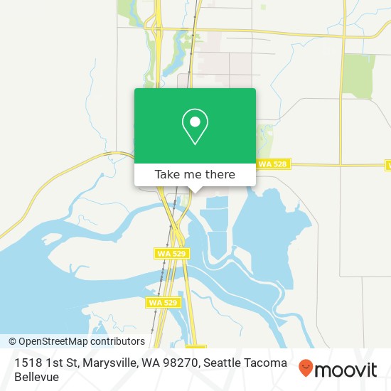 Mapa de 1518 1st St, Marysville, WA 98270